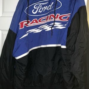 Gently Worn Hooded NASCAR Ford Racing Jacket